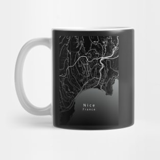 Nice France City Map dark Mug